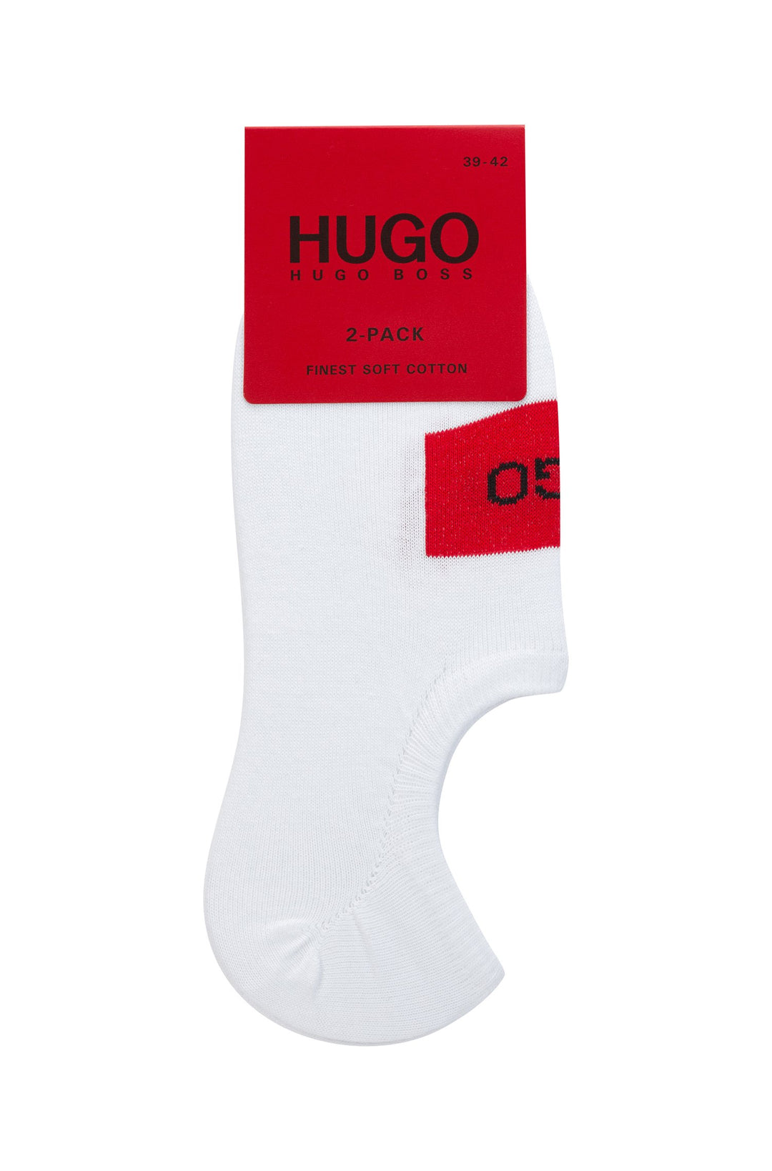 HUGO Socks in Cotton Mix - 2P LOW CUT LABEL CC 10221095 01-50439588 - Concorde Fashion#color_white-100