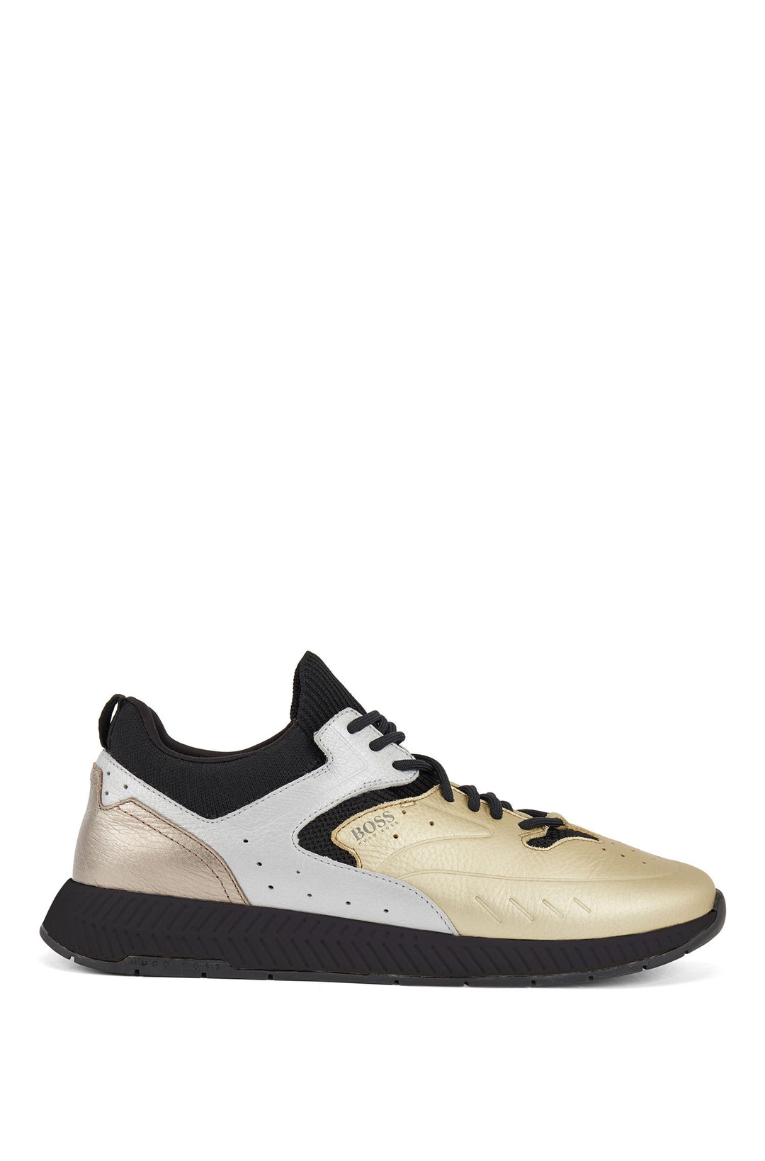 BOSS Wide Sole Sneakers in Polyester - TITANIUM_RUNN_KNTBMT 10226293-50430248 - Concorde Fashion#color_gold-715