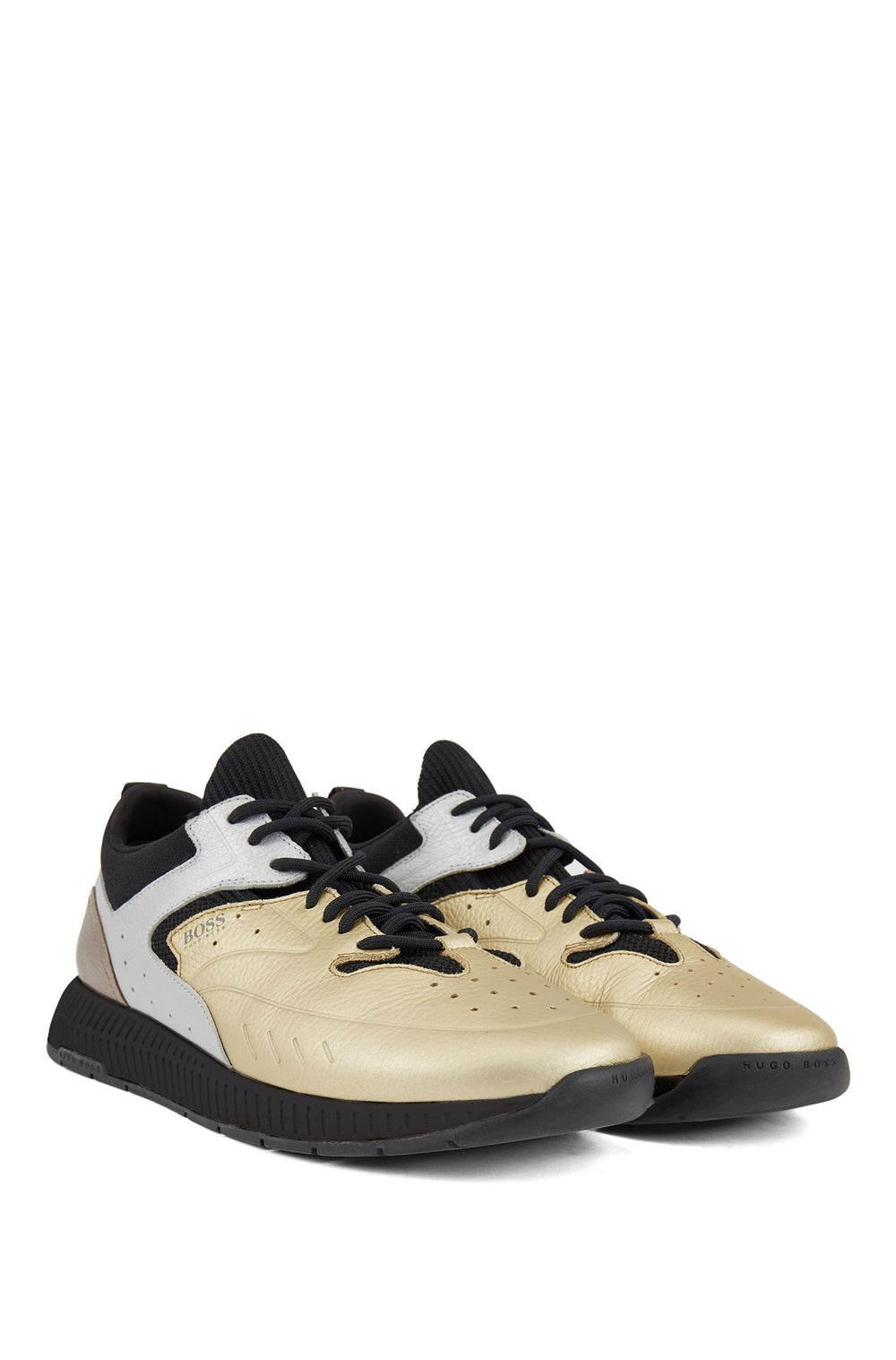 BOSS Wide Sole Sneakers in Polyester - TITANIUM_RUNN_KNTBMT 10226293-50430248 - Concorde Fashion#color_gold-715