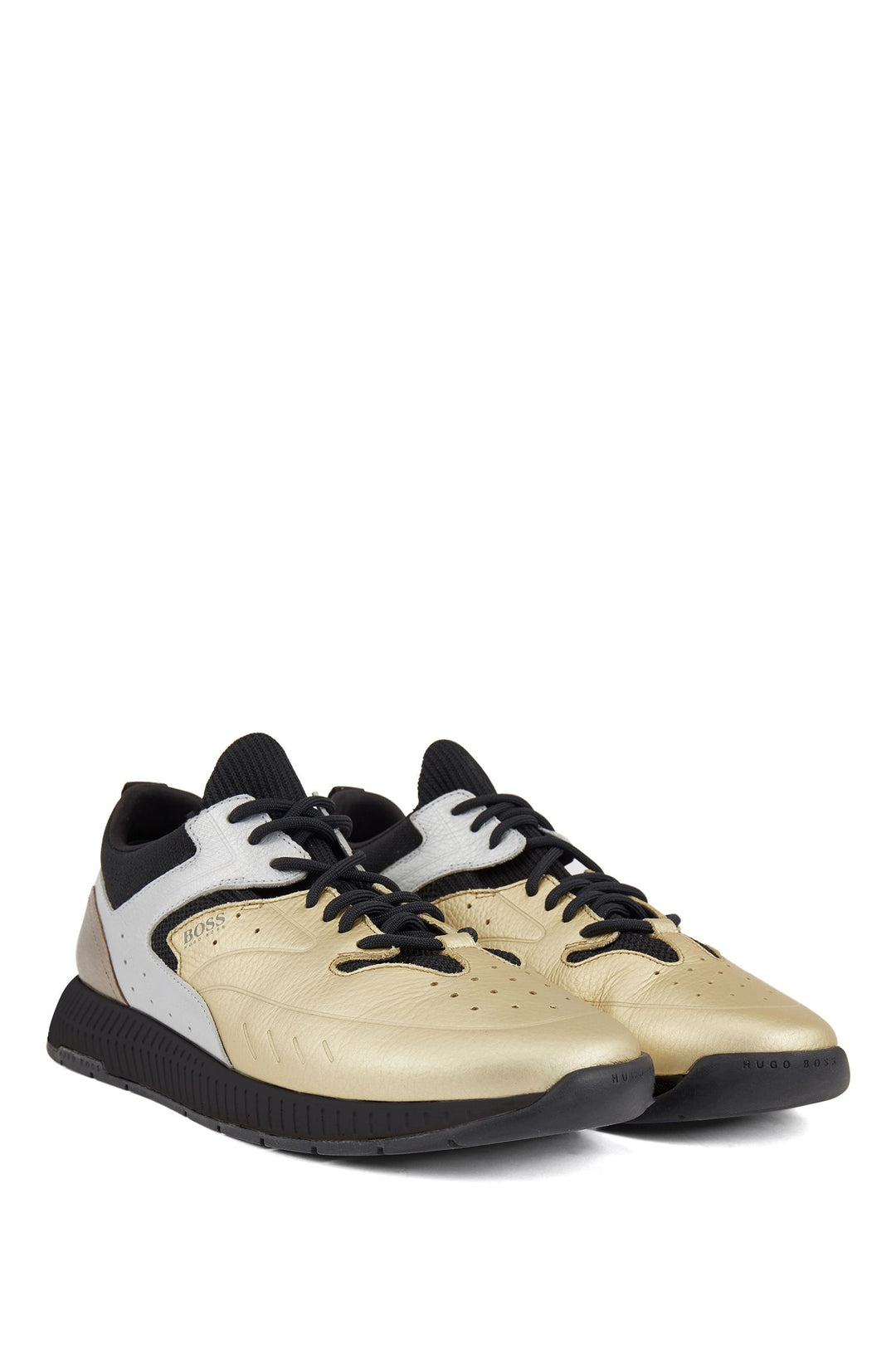 BOSS Wide Sole Sneakers in Polyester - TITANIUM_RUNN_KNTBMT 10226293-50430248 - Concorde Fashion#color_gold-715