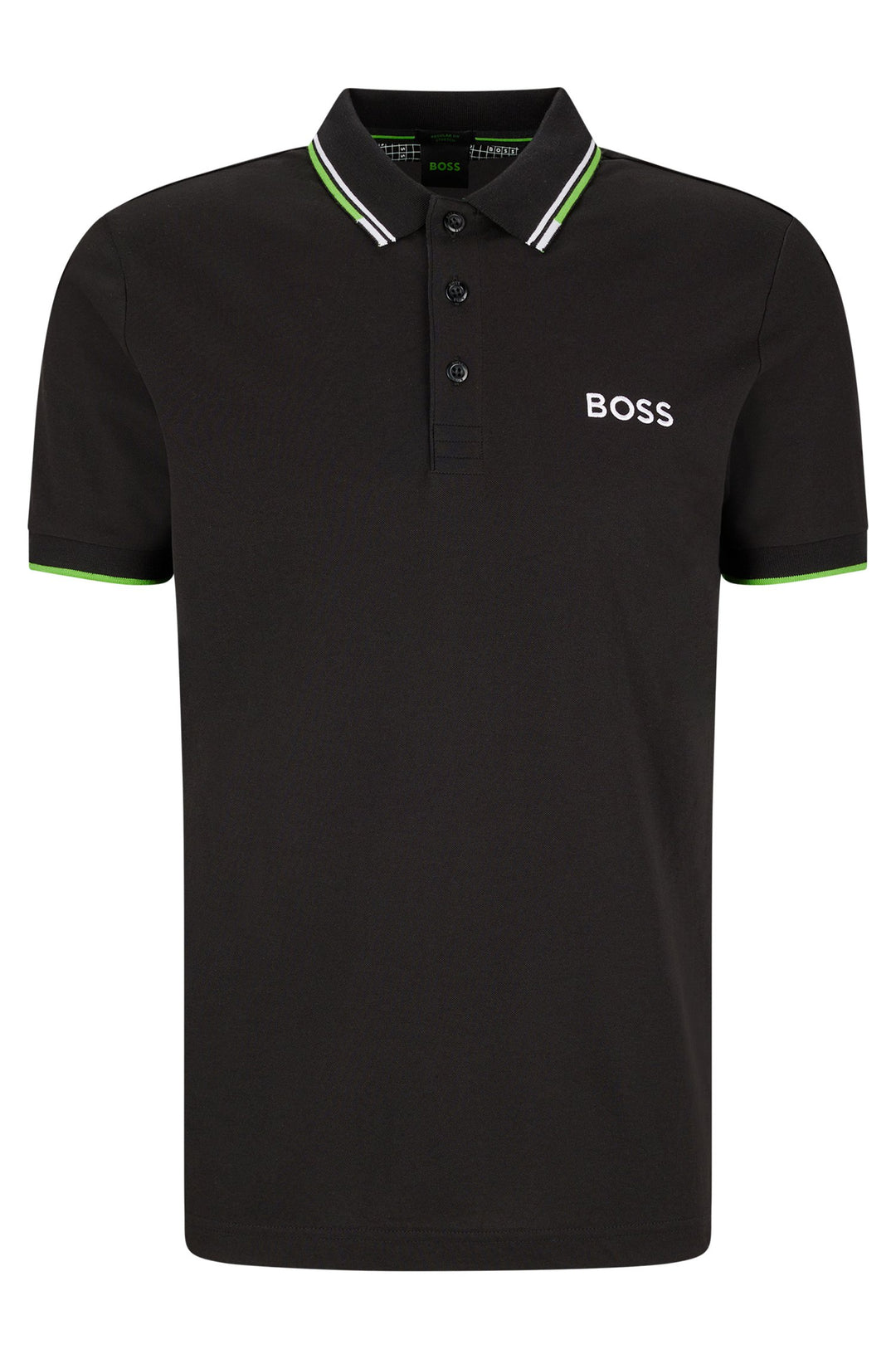 BOSS Regular Fit Polos in cotton mix - PADDY PRO 10226584 01-50469102- Concorde Fashion#color_black-001