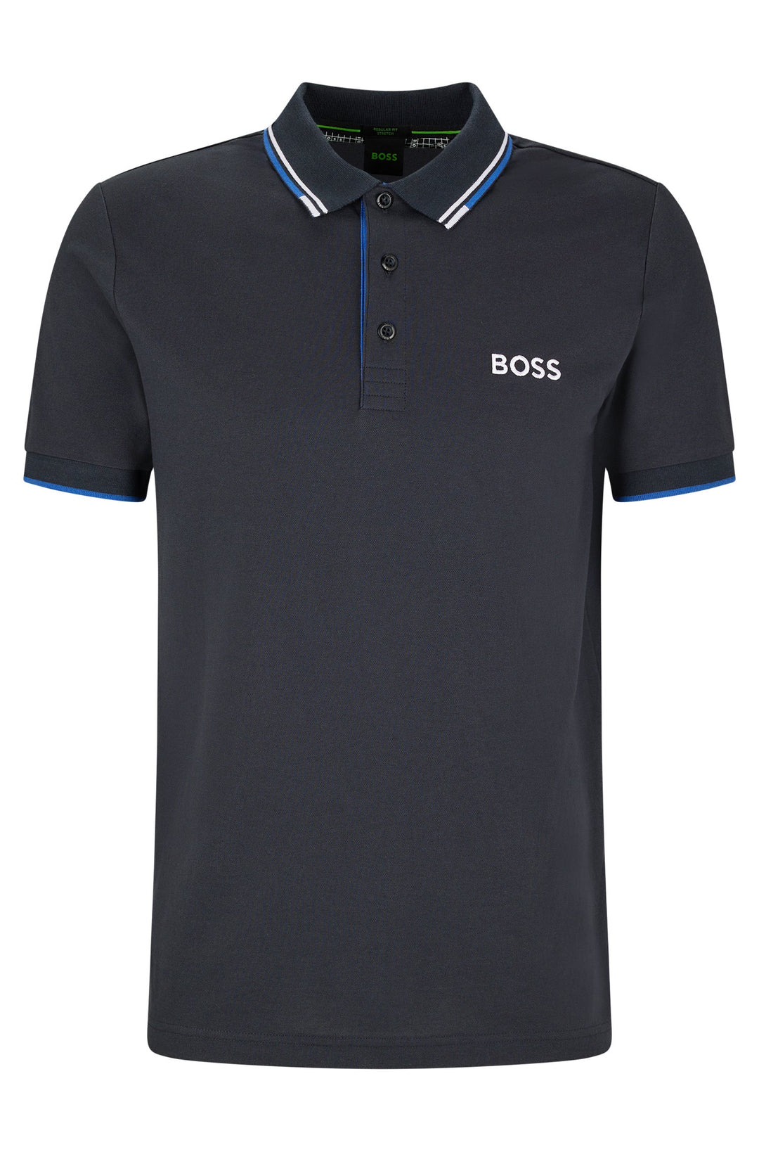 BOSS Regular Fit Polos in cotton mix - PADDY PRO 10226584 01-50469102- Concorde Fashion#color_navy-402