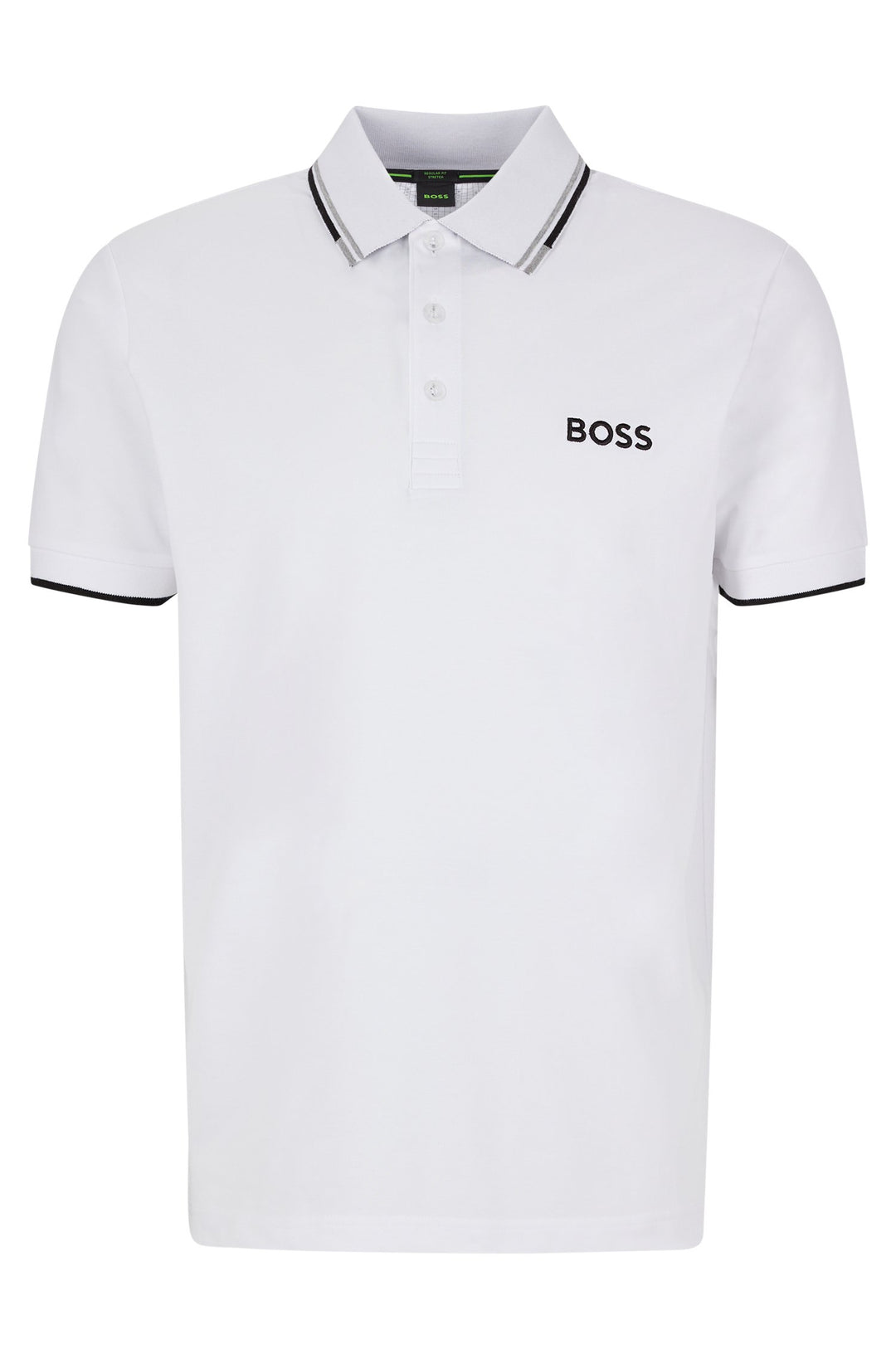 BOSS Regular Fit Polos in cotton mix - PADDY PRO 10226584 01-50469102- Concorde Fashion#color_white-100