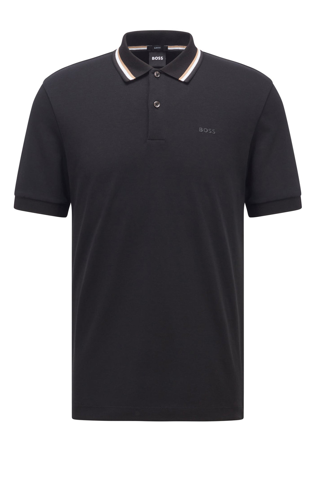 BOSS Slim Fit Polos in Cotton - PENROSE 38 10228475 01-50469360- Concorde Fashion#color_black-001