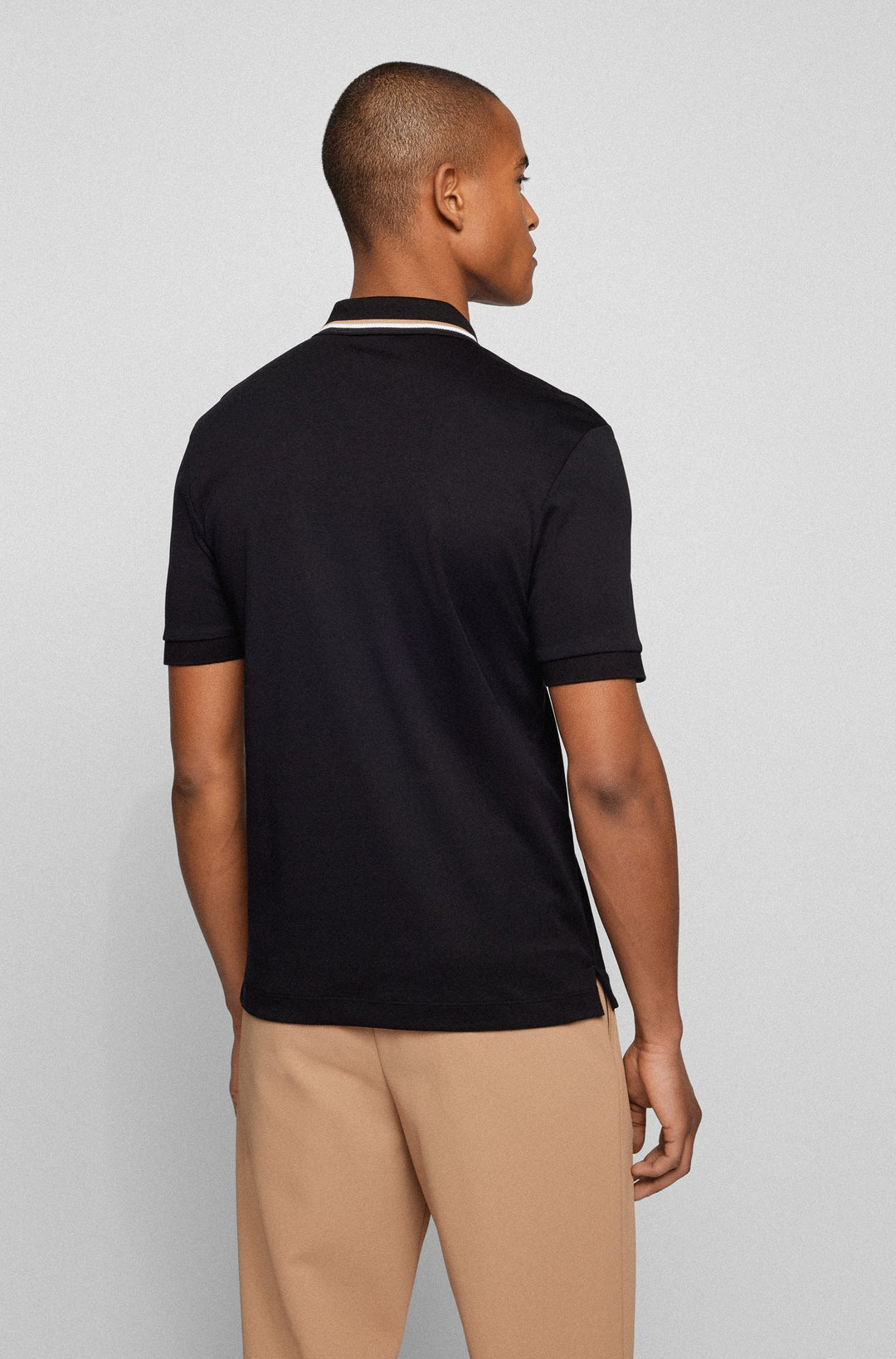 BOSS Slim Fit Polos in Cotton - PENROSE 38 10228475 01-50469360- Concorde Fashion#color_black-001