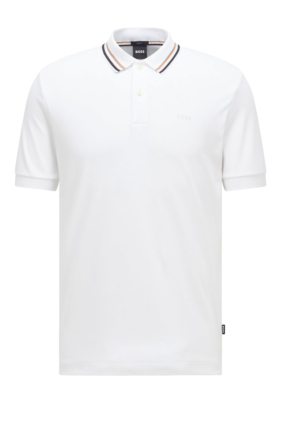BOSS Slim Fit Polos in Cotton - PENROSE 38 10228475 01-50469360- Concorde Fashion#color_white-100