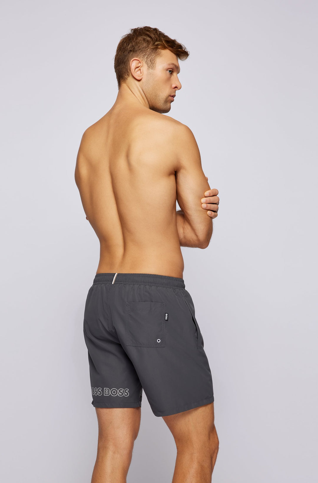 BOSS Regular Fit Shorts in Polyester - DOLPHIN 10229242 01-50469300 - Concorde Fashion#color_grey-022