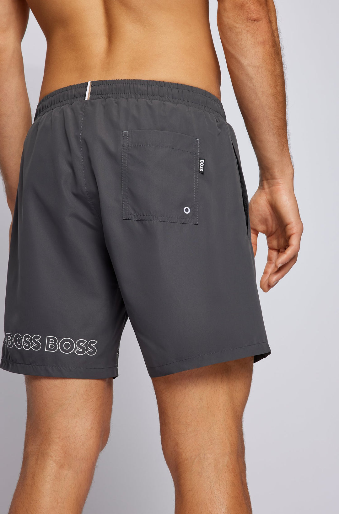 BOSS Regular Fit Shorts in Polyester - DOLPHIN 10229242 01-50469300 - Concorde Fashion#color_grey-022