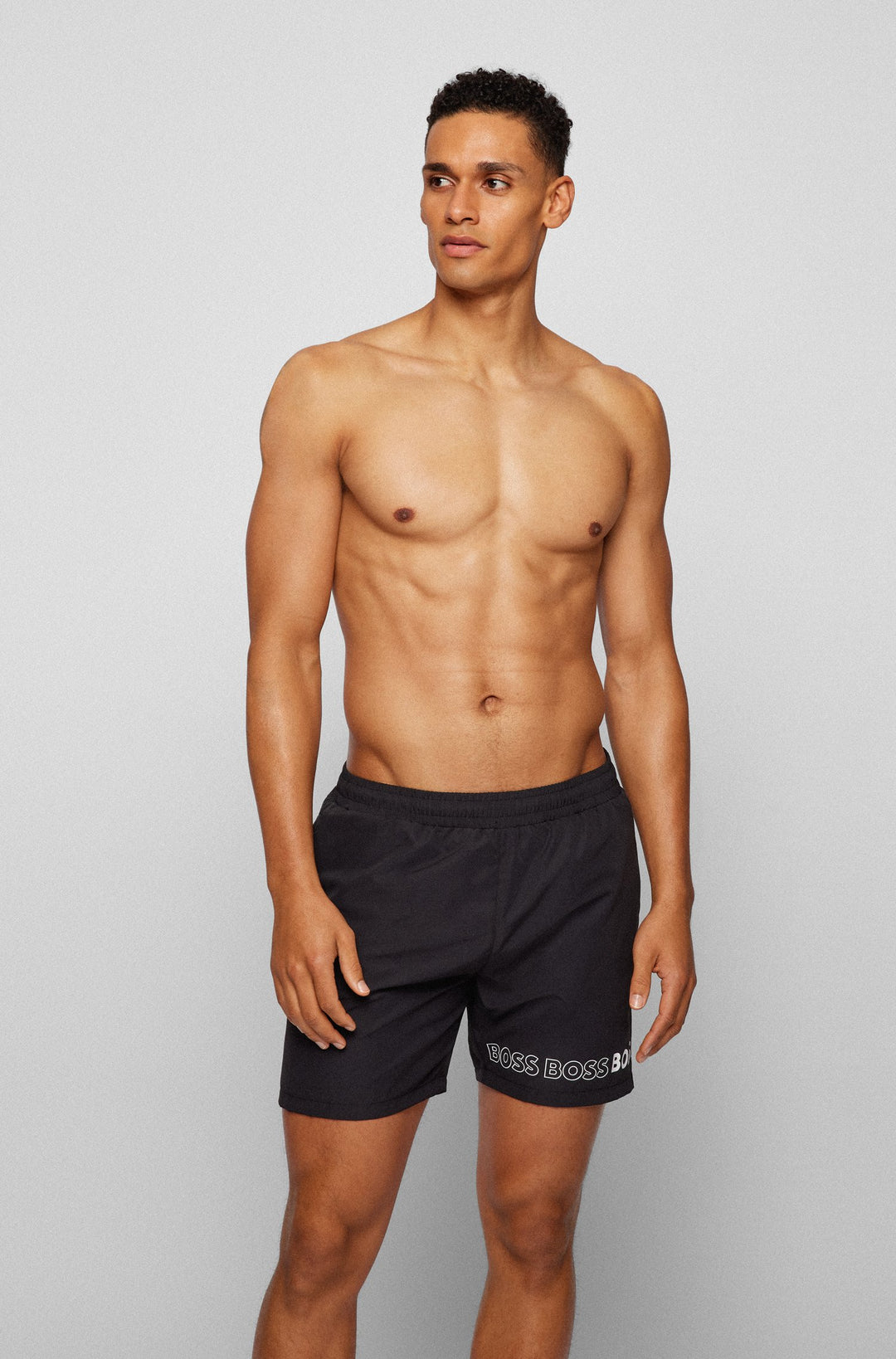 BOSS Regular Fit Shorts in Polyester - DOLPHIN 10229242 02-50469590 - Concorde Fashion#color_black-007