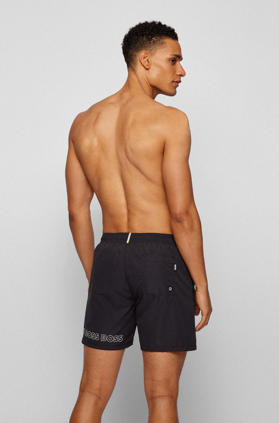 BOSS Regular Fit Shorts in Polyester - DOLPHIN 10229242 02-50469590 - Concorde Fashion#color_black-007