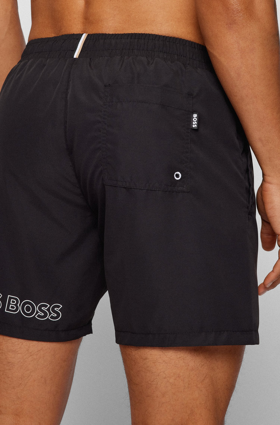BOSS Regular Fit Shorts in Polyester - DOLPHIN 10229242 02-50469590 - Concorde Fashion#color_black-007