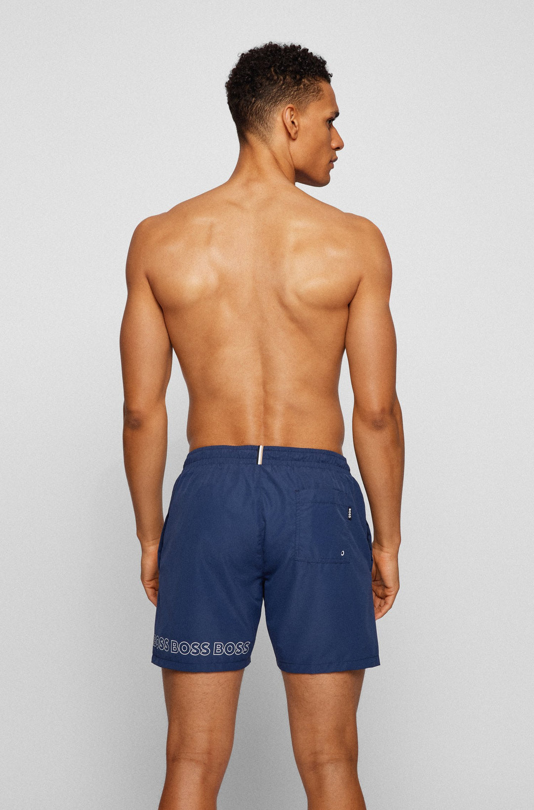 BOSS Regular Fit Shorts in Polyester - DOLPHIN 10229242 02-50469590 - Concorde Fashion#color_navy-413