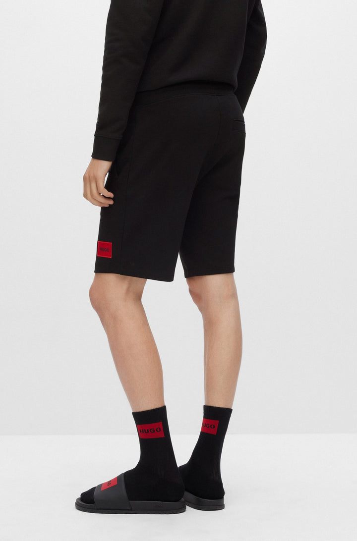 HUGO Regular Fit Shorts in cotton - DIZ222 10231445 01-50466196 - Concorde Fashion#color_black-001