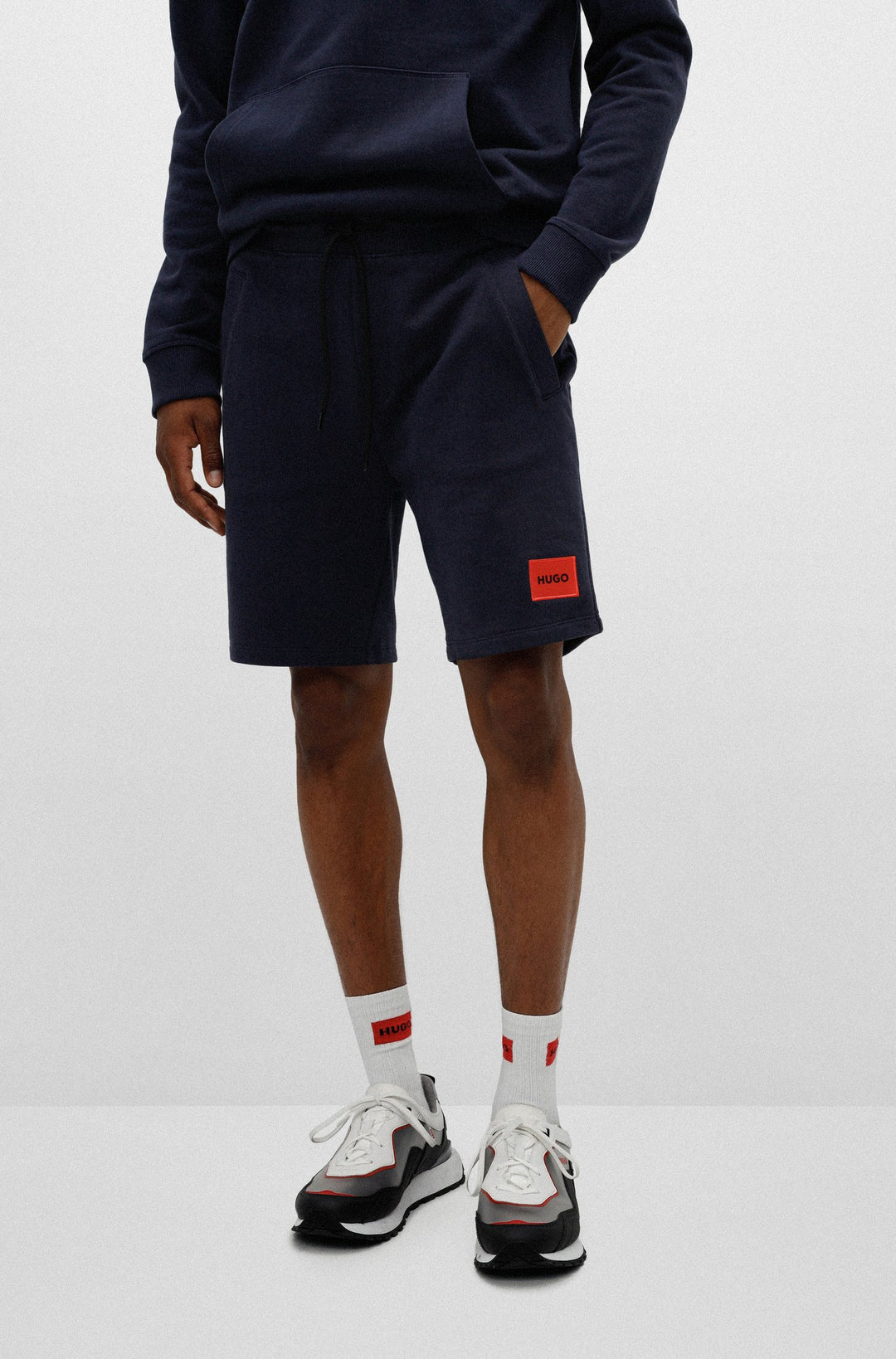 HUGO Regular Fit Shorts in cotton - DIZ222 10231445 01-50466196 - Concorde Fashion#color_navy-405
