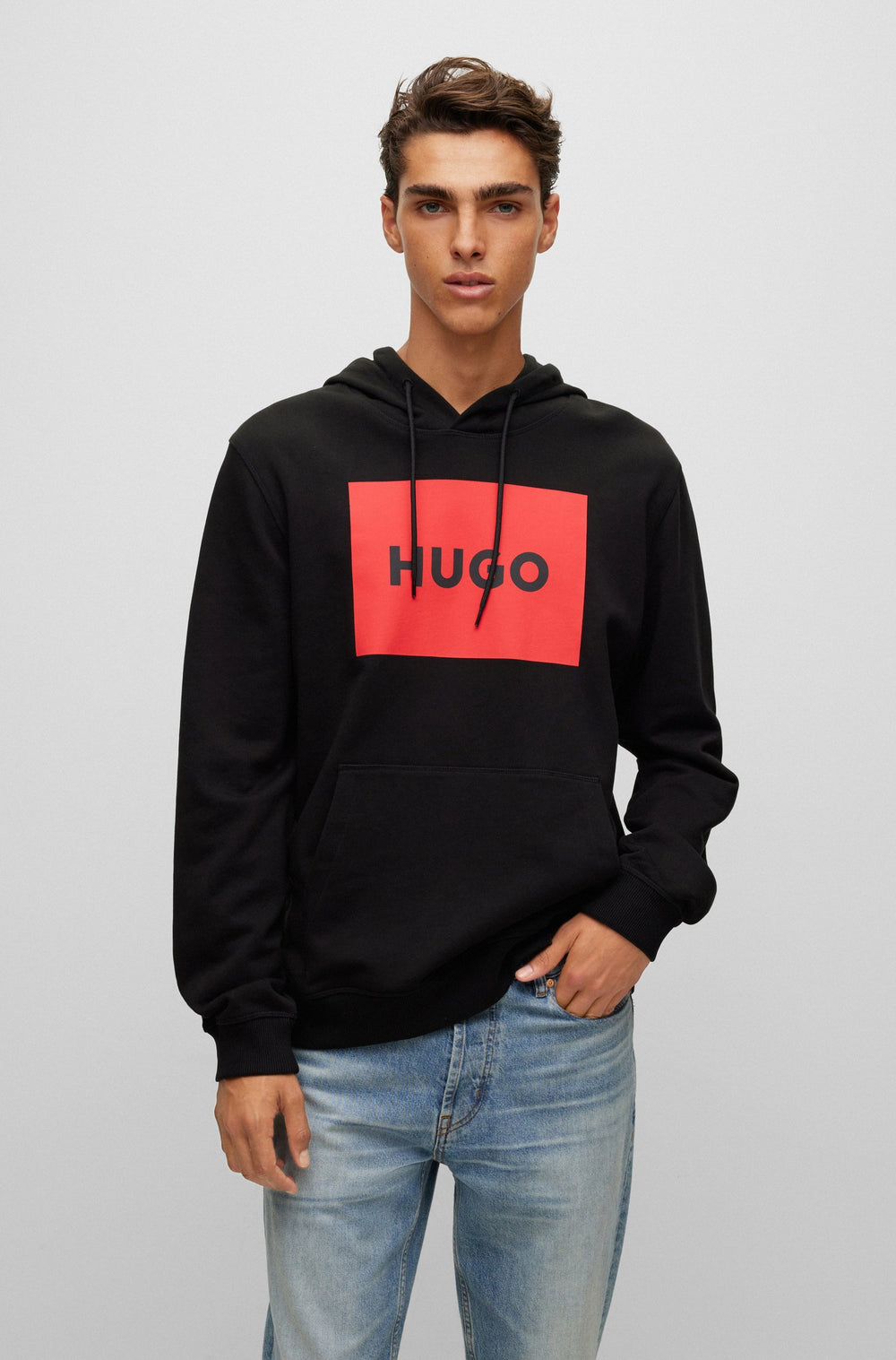 HUGO Regular Fit Hoodies in Cotton - DURATSCHI223 10231445 01-50473168- Concorde Fashion#color_black-001