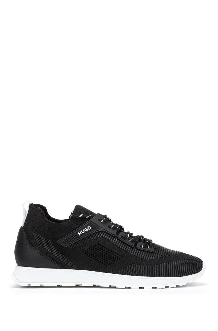 HUGO Standard Sole Sneakers in Polyester - ICELIN_RUNN_RKN A 10232616 01-50471301 - Concorde Fashion#color_black-009
