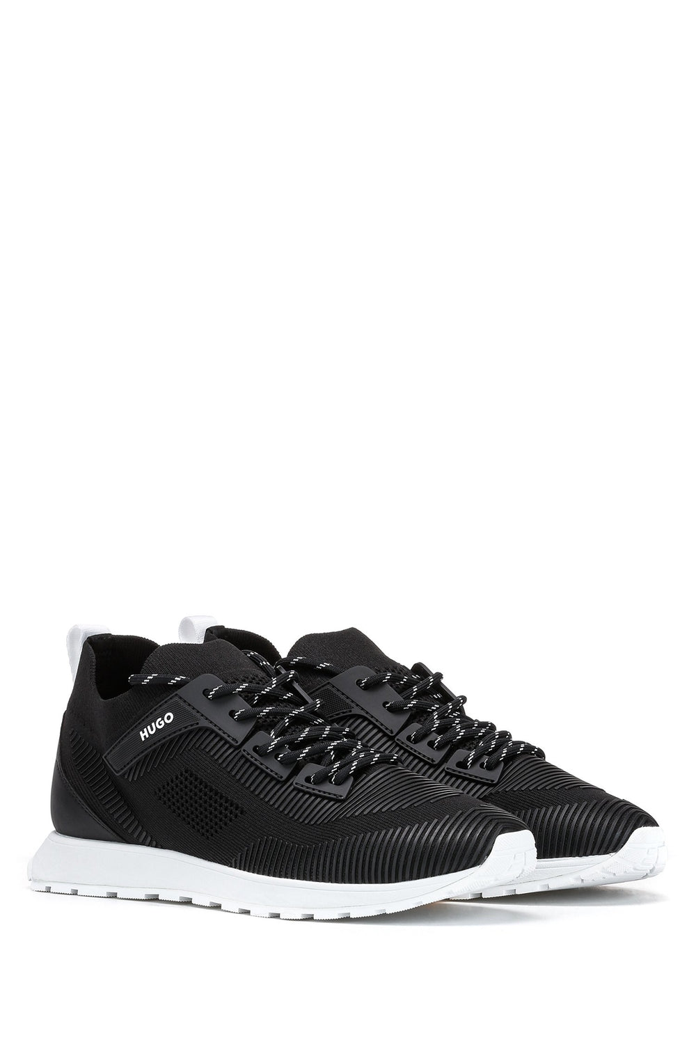 HUGO Standard Sole Sneakers in Polyester - ICELIN_RUNN_RKN A 10232616 01-50471301 - Concorde Fashion#color_black-009