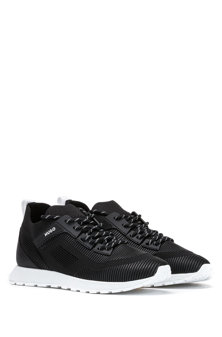 HUGO Standard Sole Sneakers in Polyester - ICELIN_RUNN_RKN A 10232616 01-50471301 - Concorde Fashion#color_black-009
