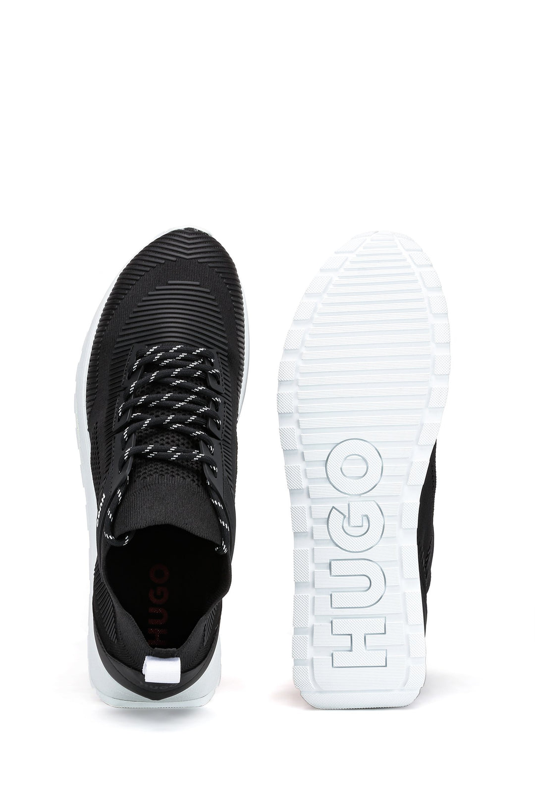 HUGO Standard Sole Sneakers in Polyester - ICELIN_RUNN_RKN A 10232616 01-50471301 - Concorde Fashion#color_black-009