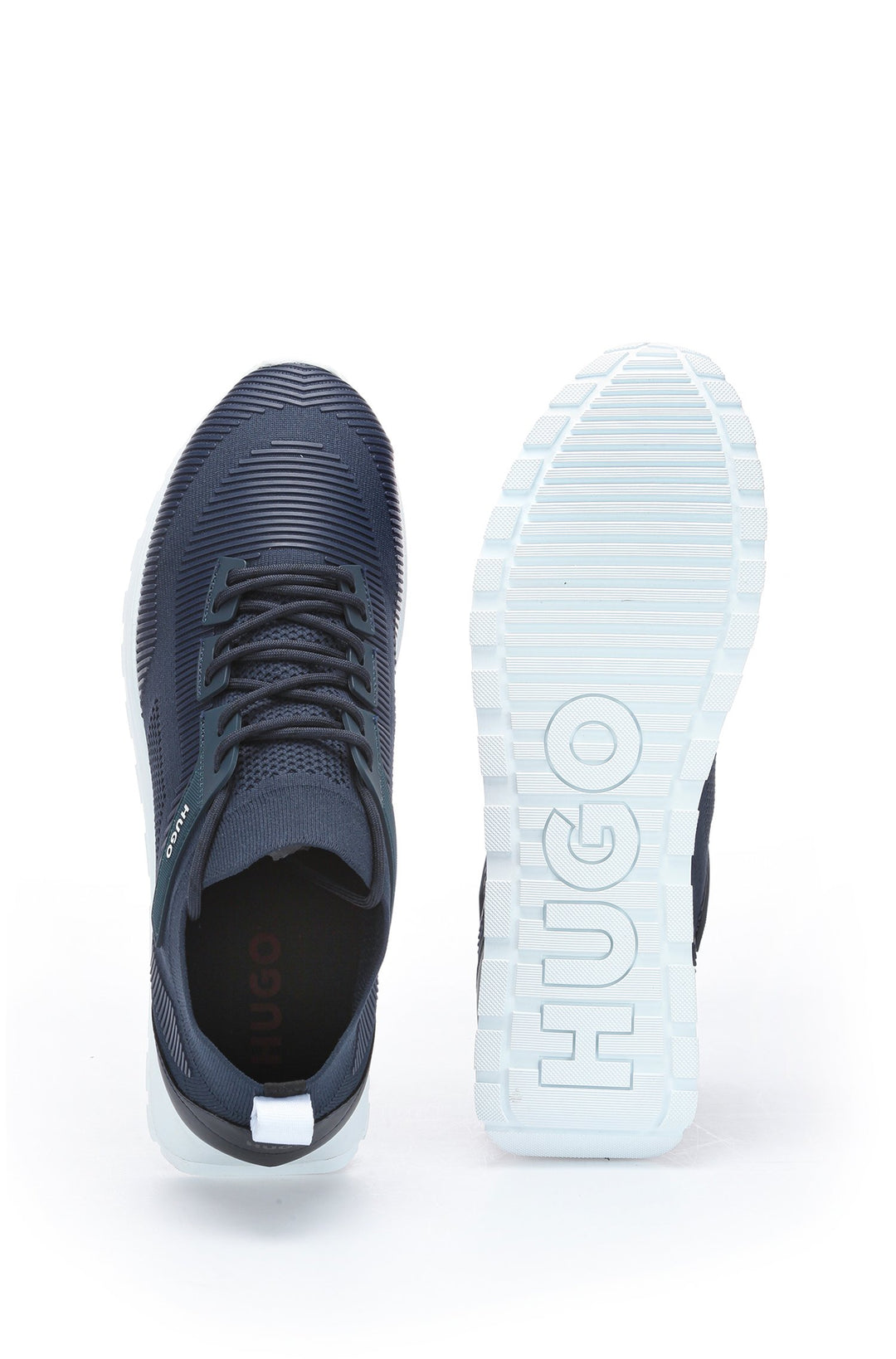HUGO Standard Sole Sneakers in Polyester - ICELIN_RUNN_RKN A 10232616 01-50471301 - Concorde Fashion#color_navy-402