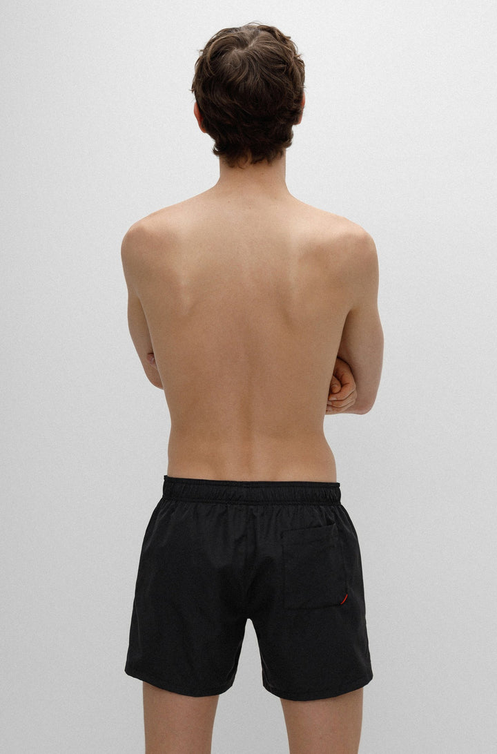 HUGO Regular Fit Shorts in Polyester - ABAS 10232758 02-50469303 - Concorde Fashion#color_black-001