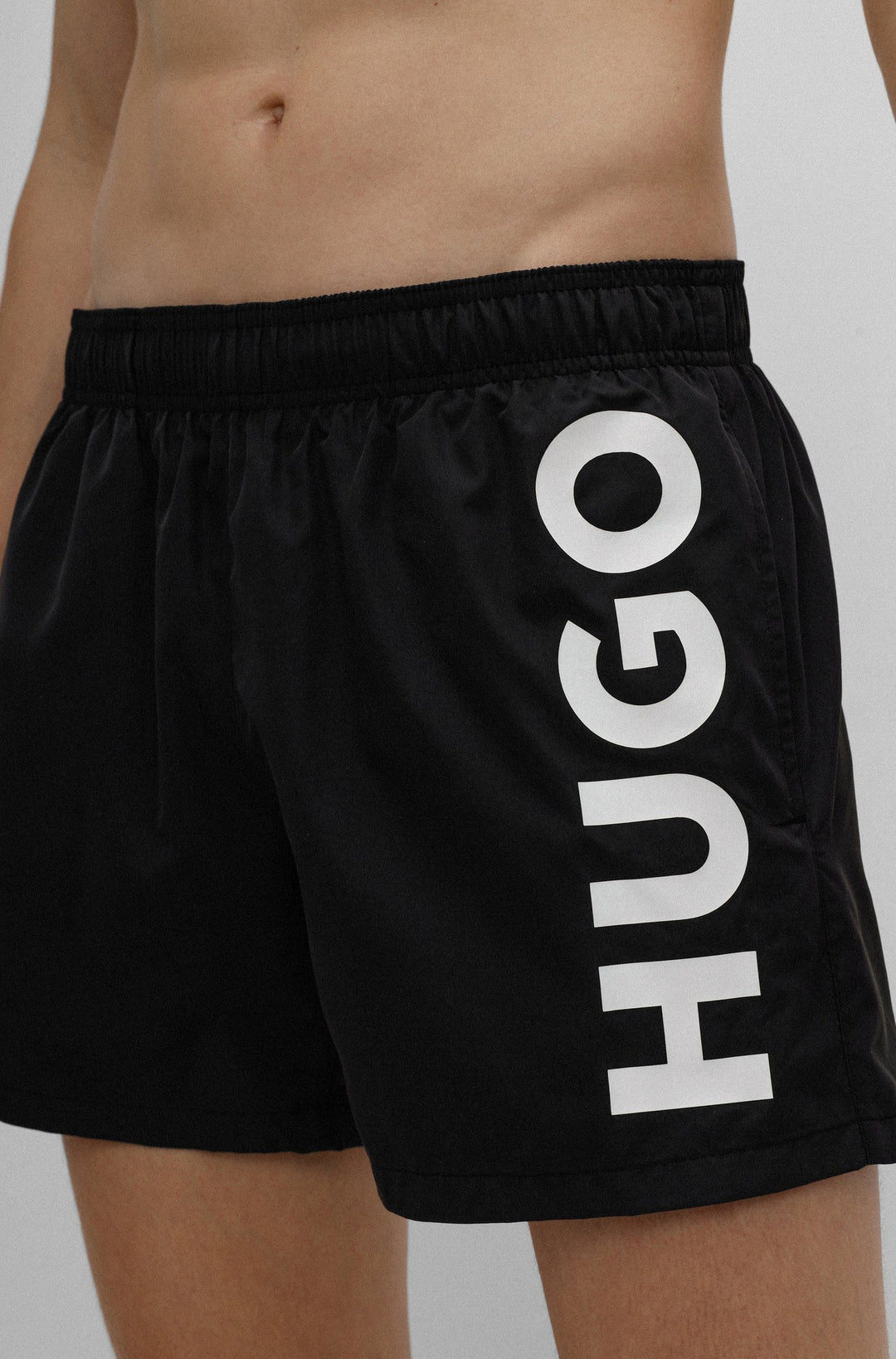 HUGO Regular Fit Shorts in Polyester - ABAS 10232758 02-50469303 - Concorde Fashion#color_black-001