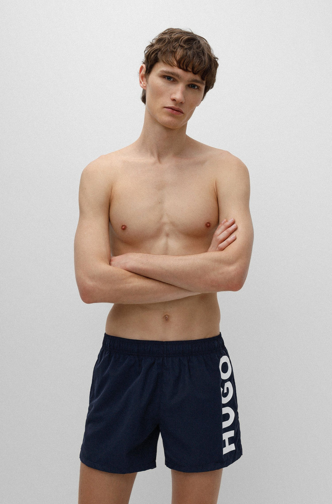HUGO Regular Fit Shorts in Polyester - ABAS 10232758 02-50469303 - Concorde Fashion#color_navy-405