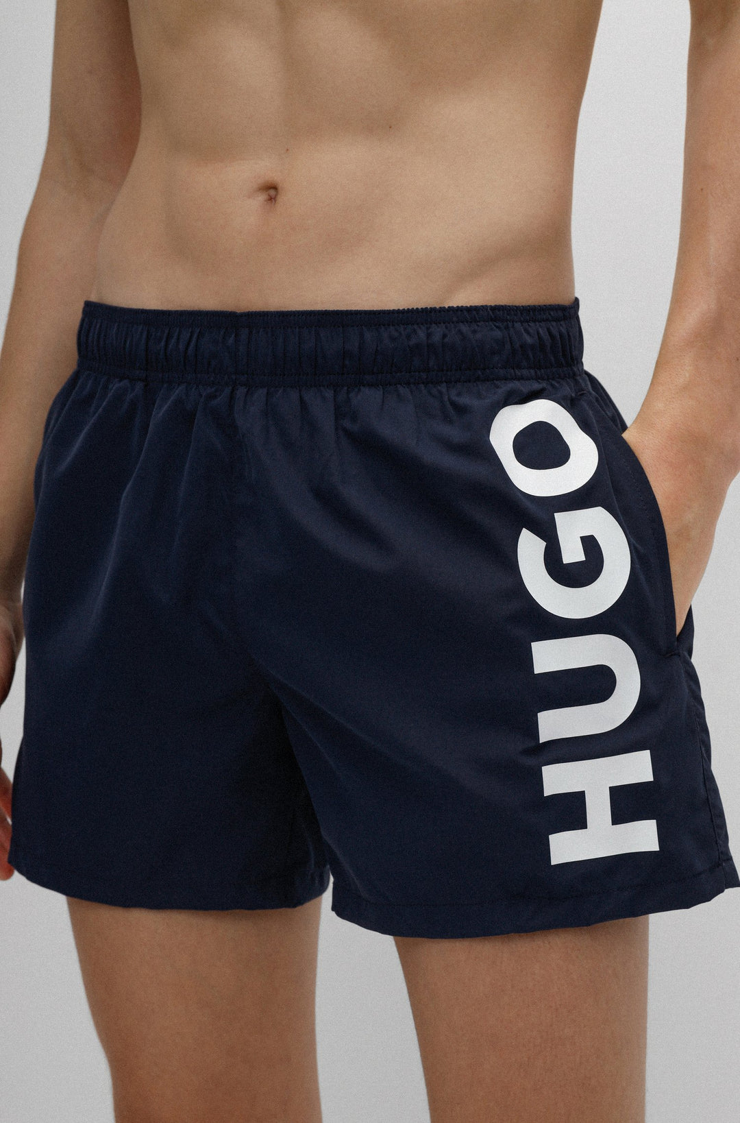 HUGO Regular Fit Shorts in Polyester - ABAS 10232758 02-50469303 - Concorde Fashion#color_navy-405