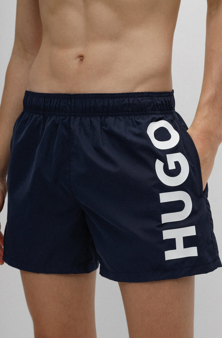 HUGO Regular Fit Shorts in Polyester - ABAS 10232758 02-50469303 - Concorde Fashion#color_navy-405