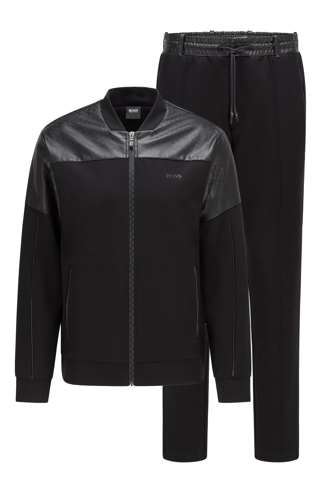 BOSS Regular Fit Tracksuits in Cotton Mix - SELUX+HELUX 10233847 01-50456377+50456392 - Concorde Fashion#color_black-001