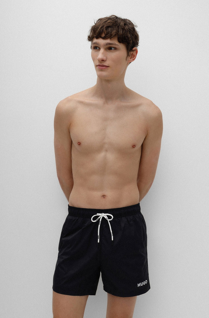 HUGO Regular Fit Shorts in Nylon - HAITI 10234766 02-50469312 - Concorde Fashion#color_black-001
