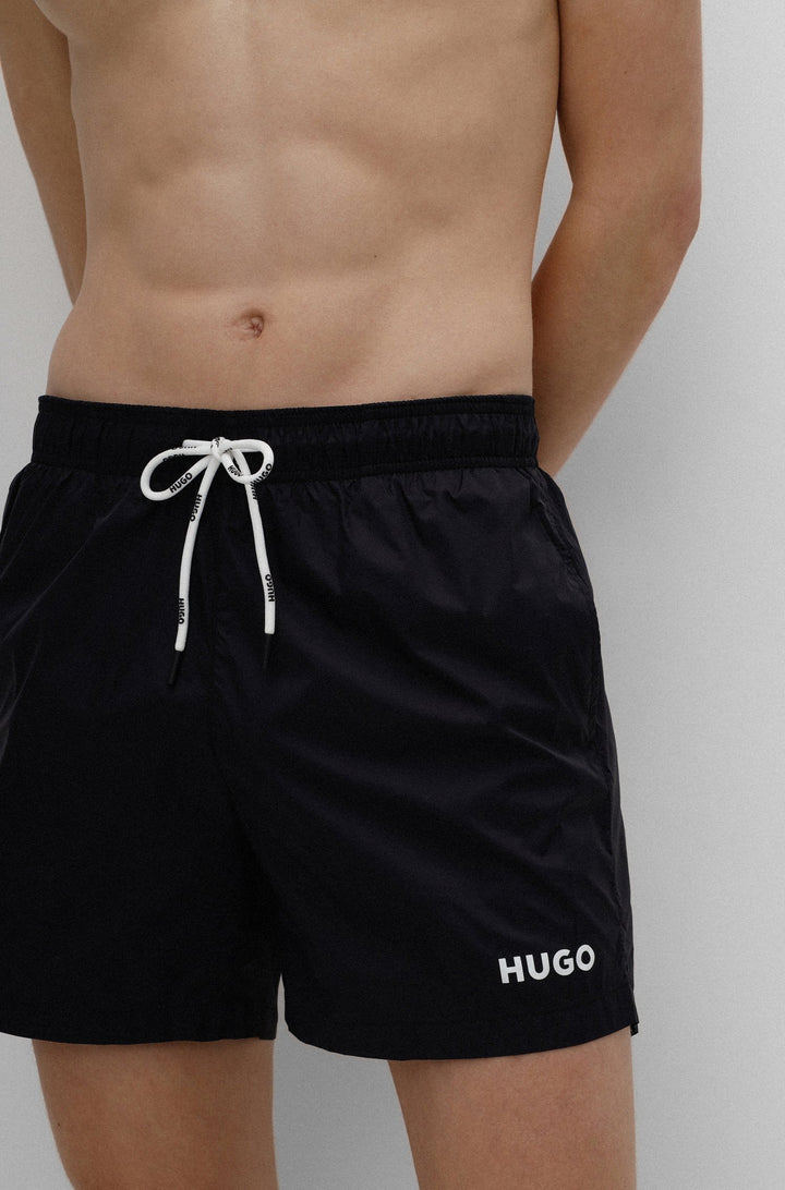 HUGO Regular Fit Shorts in Nylon - HAITI 10234766 02-50469312 - Concorde Fashion#color_black-001