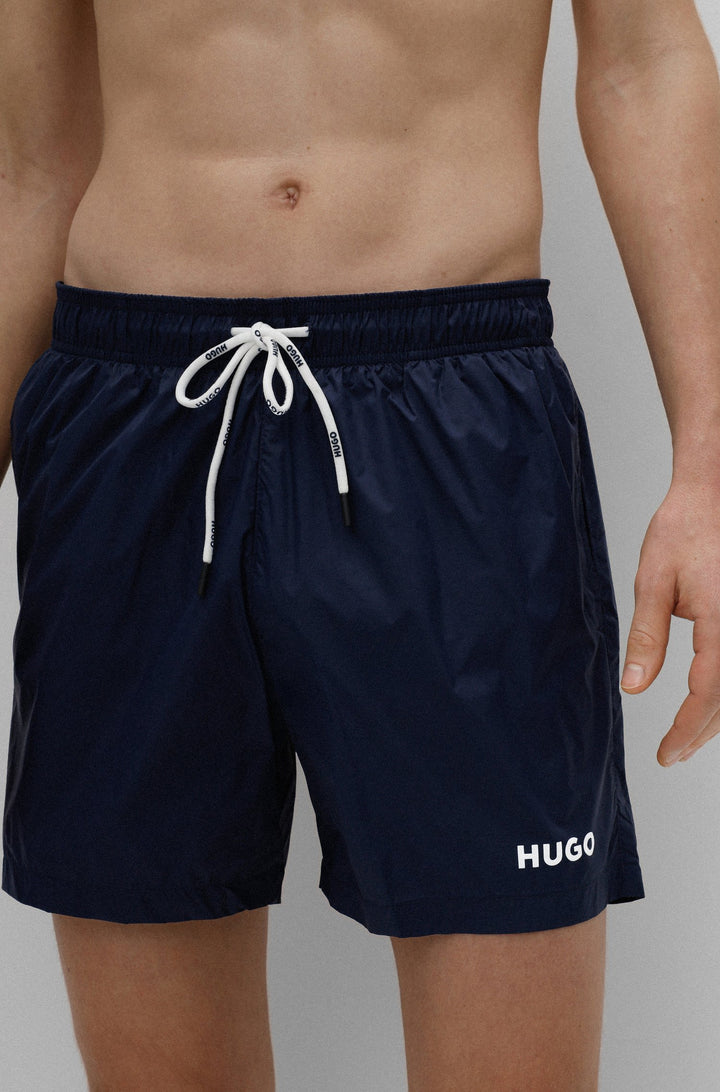 HUGO Regular Fit Shorts in Nylon - HAITI 10234766 02-50469312 - Concorde Fashion#color_navy-405