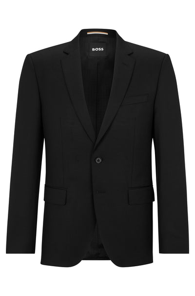 BOSS Slim Fit Formal Jacket,751 in Wool,wool Solid Virgin w - H-HUGE-B1 10236006 01-50469171- Concorde Fashion#color_black-001