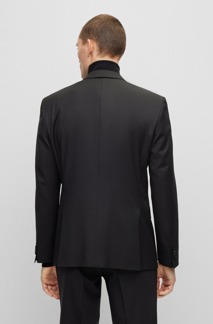 BOSS Slim Fit Formal Jacket,751 in Wool,wool Solid Virgin w - H-HUGE-B1 10236006 01-50469171- Concorde Fashion#color_black-001