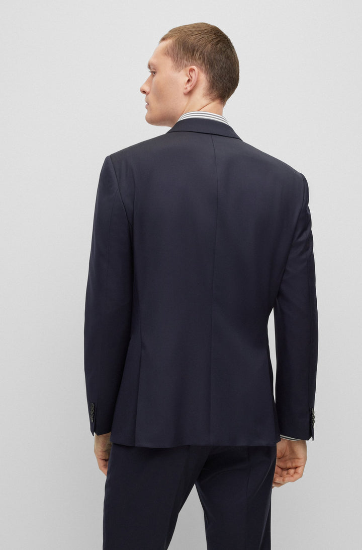BOSS Slim Fit Formal Jacket,751 in Wool,wool Solid Virgin w - H-HUGE-B1 10236006 01-50469171- Concorde Fashion#color_navy-401