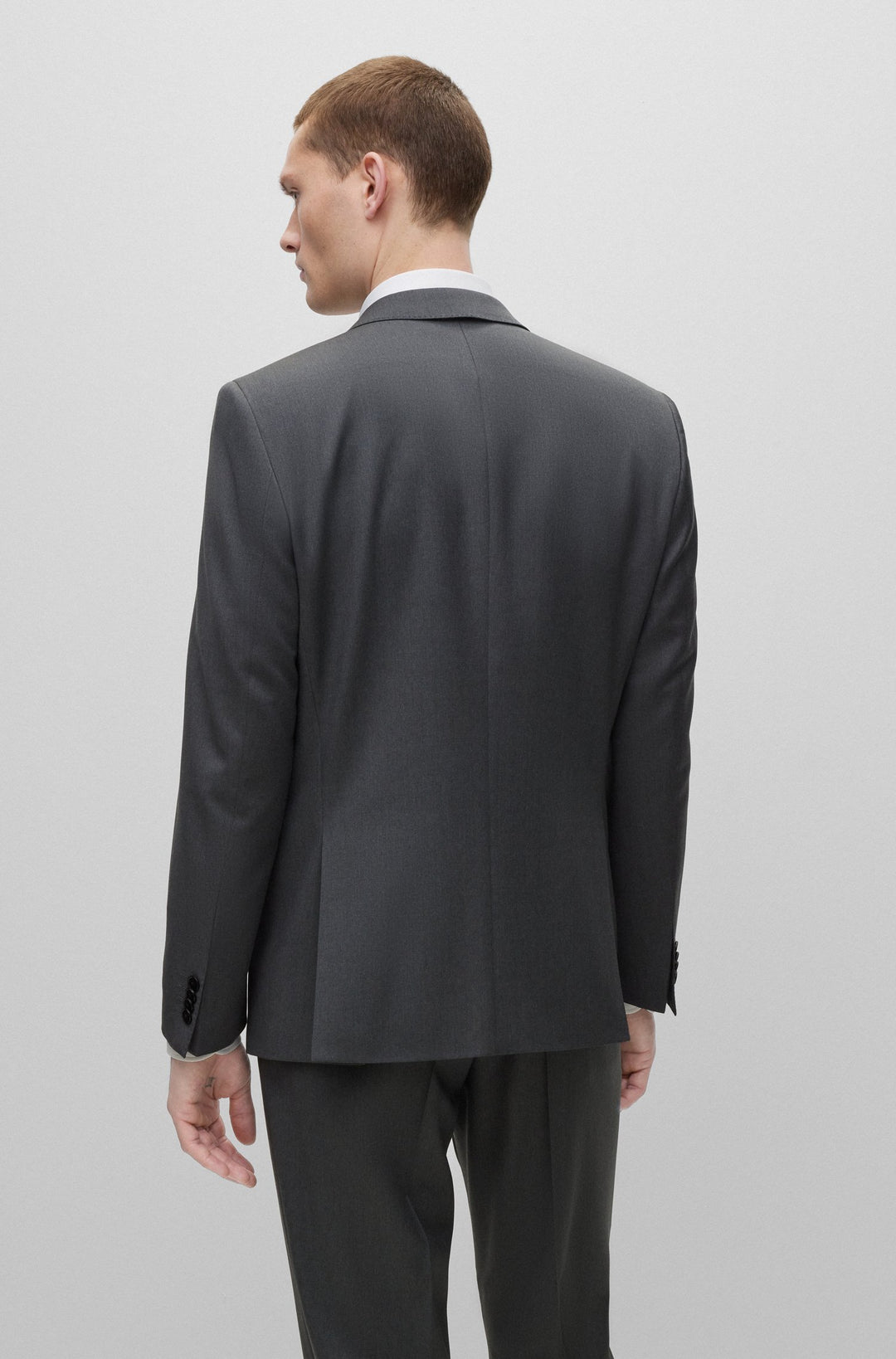 BOSS Slim Fit Formal Jacket,751 in Wool,wool Solid Virgin w - H-HUGE-B1 10236006 01-50469171- Concorde Fashion#color_grey-021