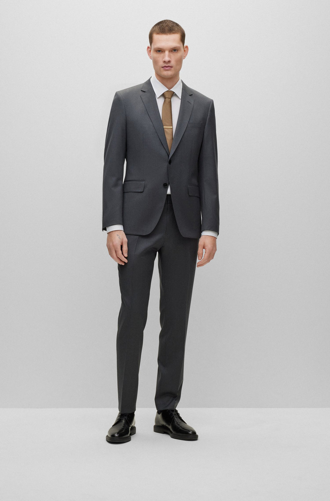 BOSS Slim Fit Formal Jacket,751 in Wool,wool Solid Virgin w - H-HUGE-B1 10236006 01-50469171- Concorde Fashion#color_grey-021