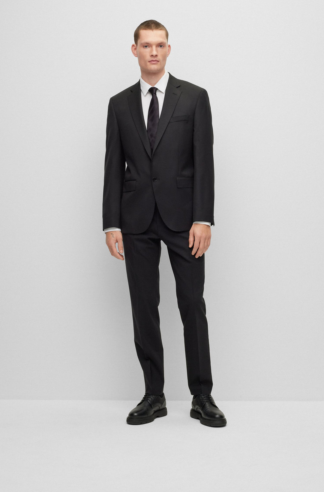 BOSS Regular Fit Formal Jacket in Wool - H-JECKSON-B1 10236006 01-50469172- Concorde Fashion#color_black-001