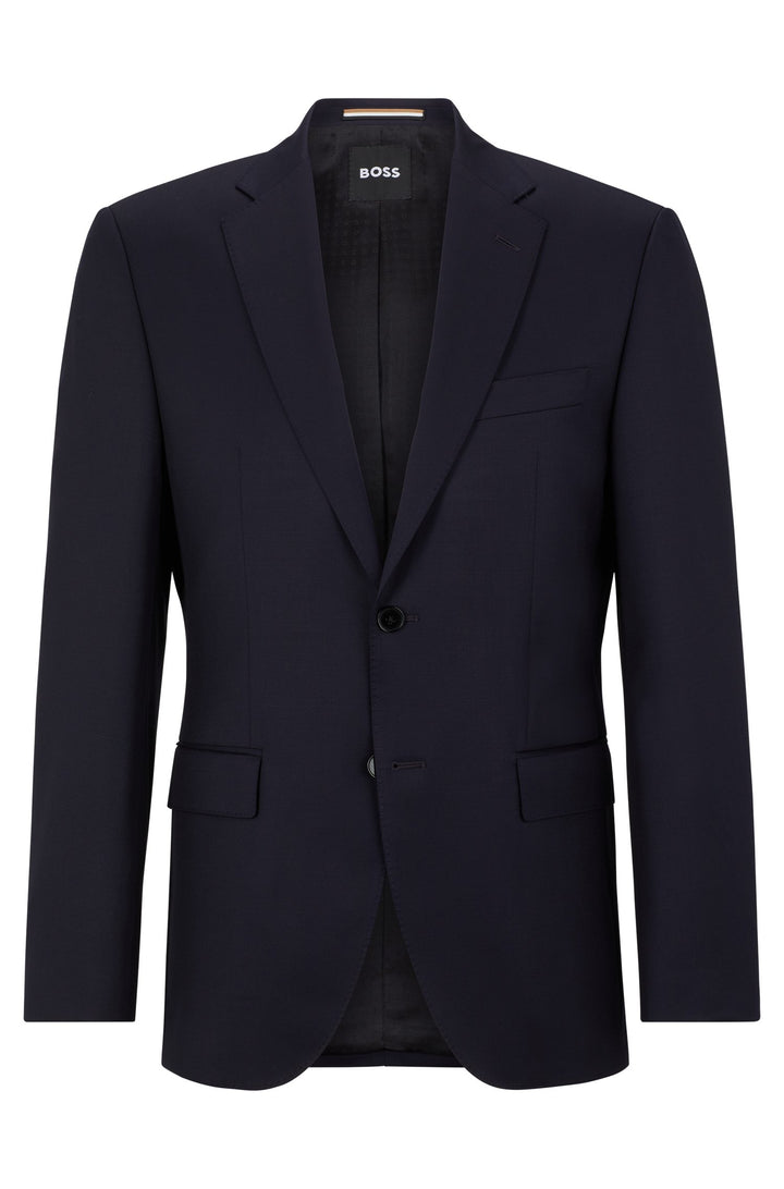 BOSS Regular Fit Formal Jacket in Wool - H-JECKSON-B1 10236006 01-50469172- Concorde Fashion#color_navy-401