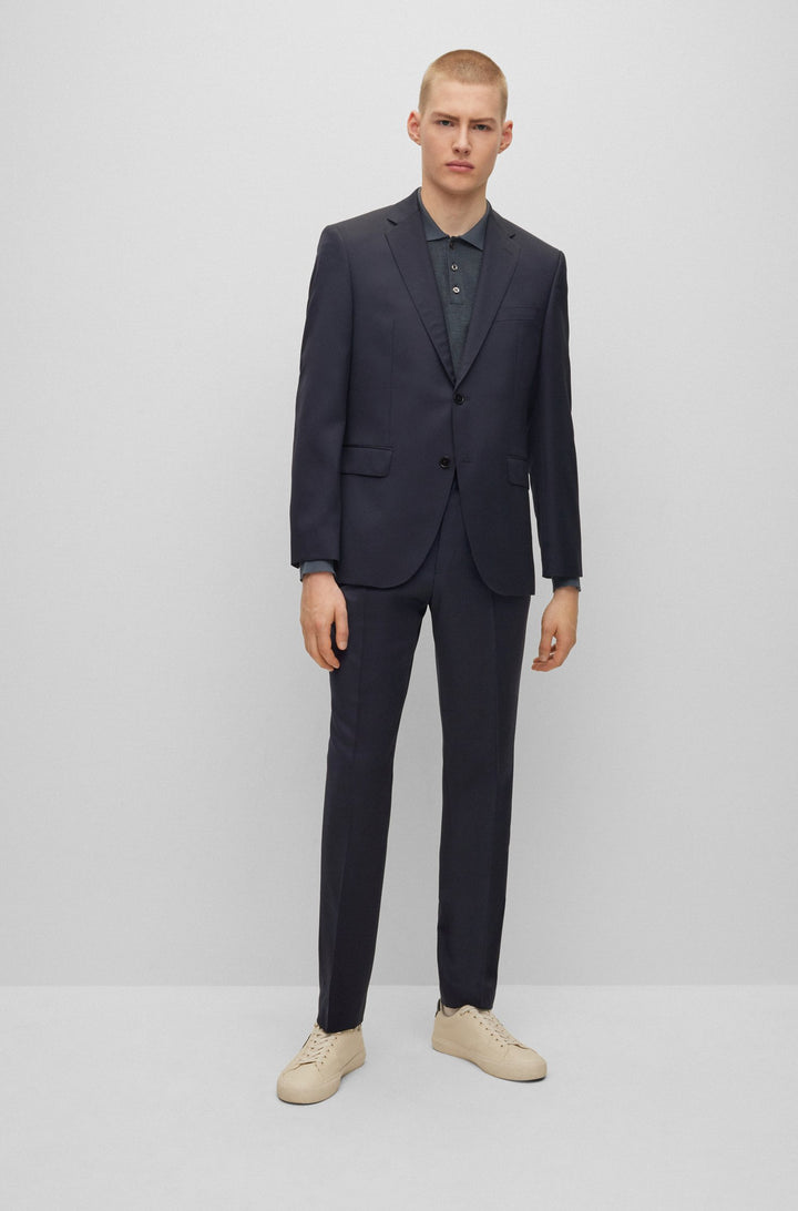 BOSS Regular Fit Formal Jacket in Wool - H-JECKSON-B1 10236006 01-50469172- Concorde Fashion#color_navy-401