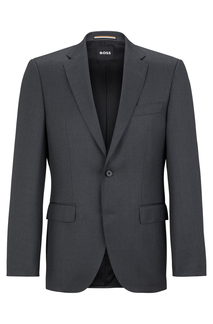 BOSS Regular Fit Formal Jacket in Wool - H-JECKSON-B1 10236006 01-50469172- Concorde Fashion#color_grey-021