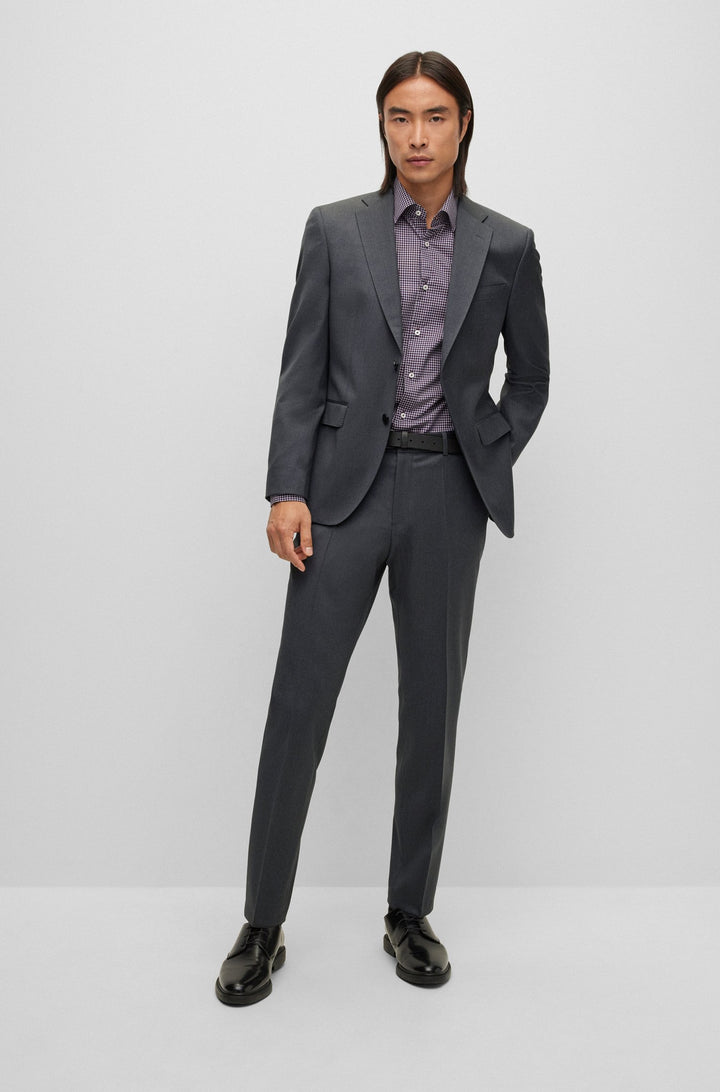 BOSS Regular Fit Formal Jacket in Wool - H-JECKSON-B1 10236006 01-50469172- Concorde Fashion#color_grey-021