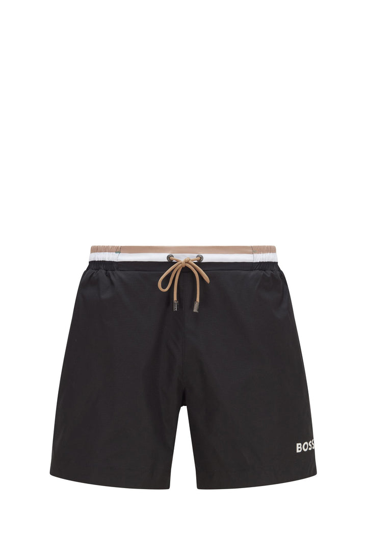 BOSS Regular Fit Shorts in Polyester - ATOLL 10236023 01-50469324- Concorde Fashion#color_black-004