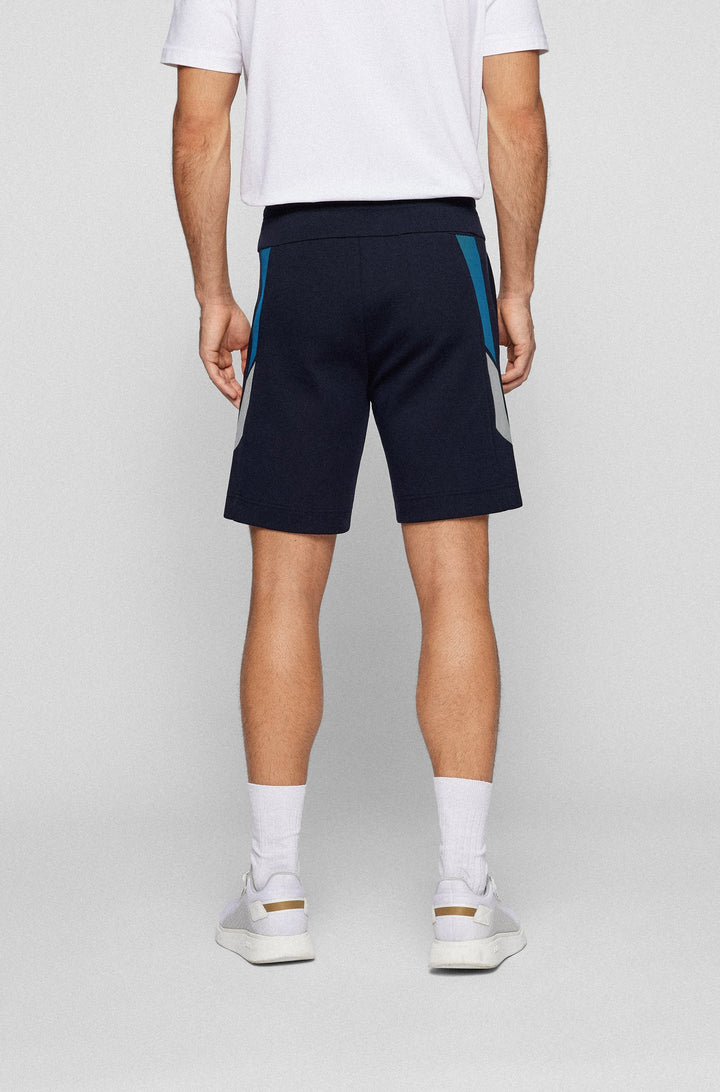 BOSS Regular Fit Shorts in cotton mix - HEADLO 2 10236288 01-50469379 - Concorde Fashion#color_navy-402