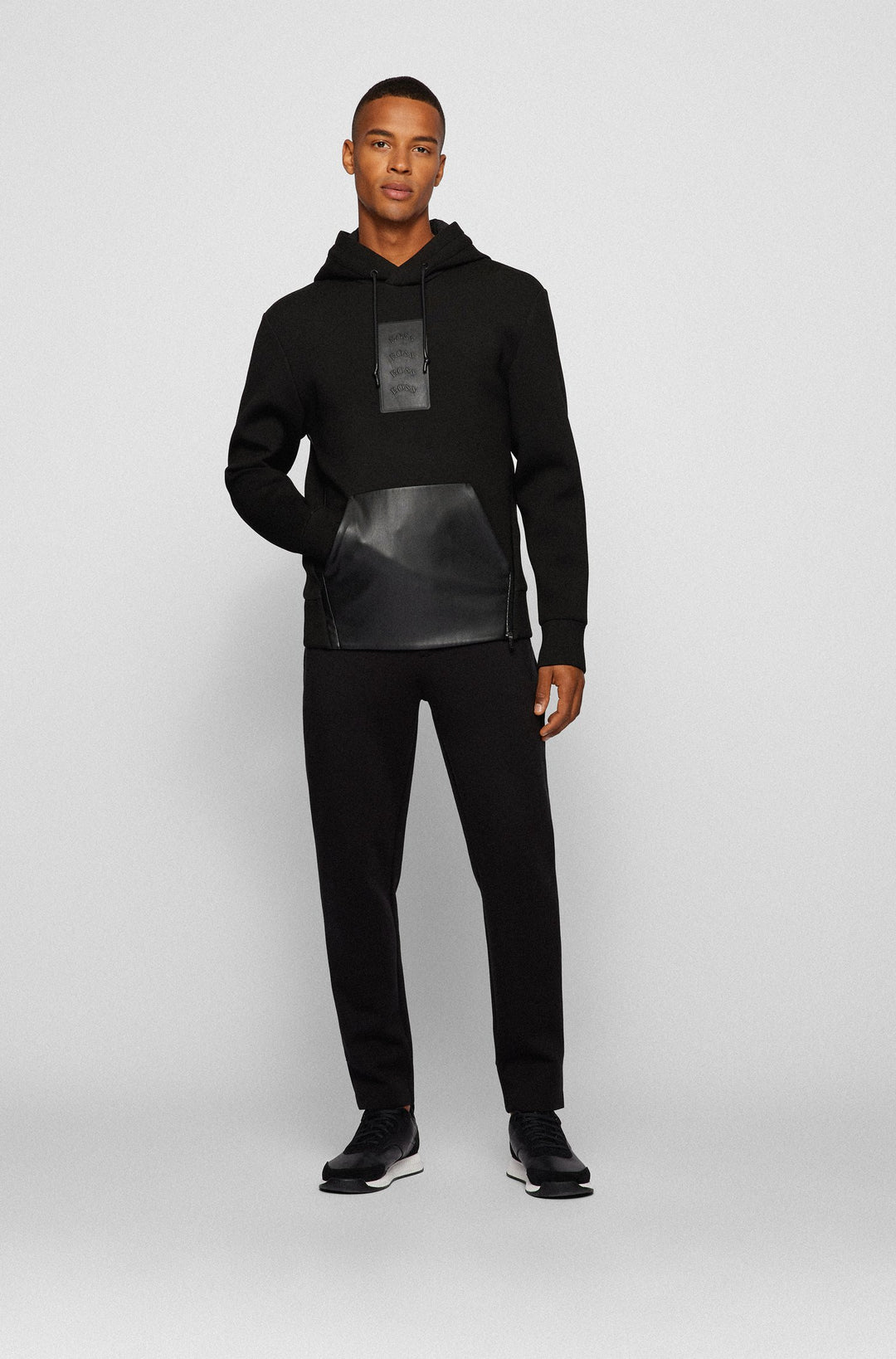 BOSS Relaxed Fit Tracksuits in Polyester Mix - SLY AJ+HALBOA AJ 10236720 01-50456406+50456414 - Concorde Fashion#color_black-001