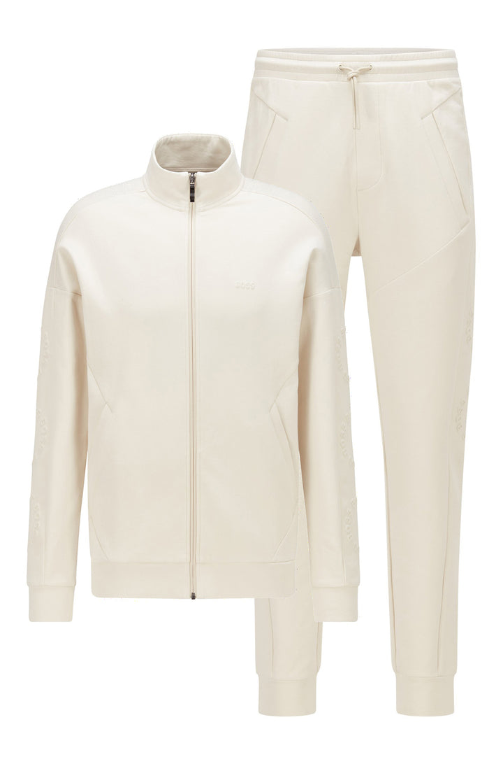 BOSS Regular Fit Tracksuits in Cotton Mix - SKAZ CIRCLE+HADIKO CIRCLE 10236745 01-50456467+50456501 - Concorde Fashion#color_white-131