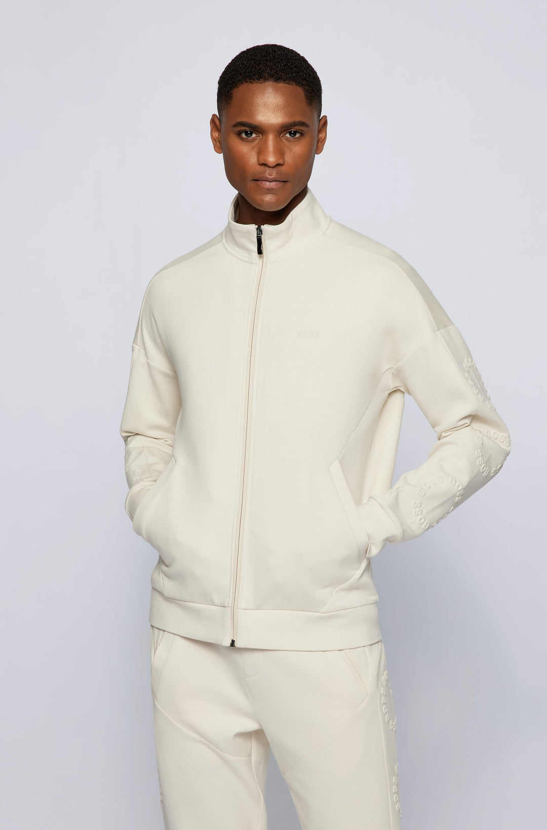 BOSS Regular Fit Tracksuits in Cotton Mix - SKAZ CIRCLE+HADIKO CIRCLE 10236745 01-50456467+50456501 - Concorde Fashion#color_white-131
