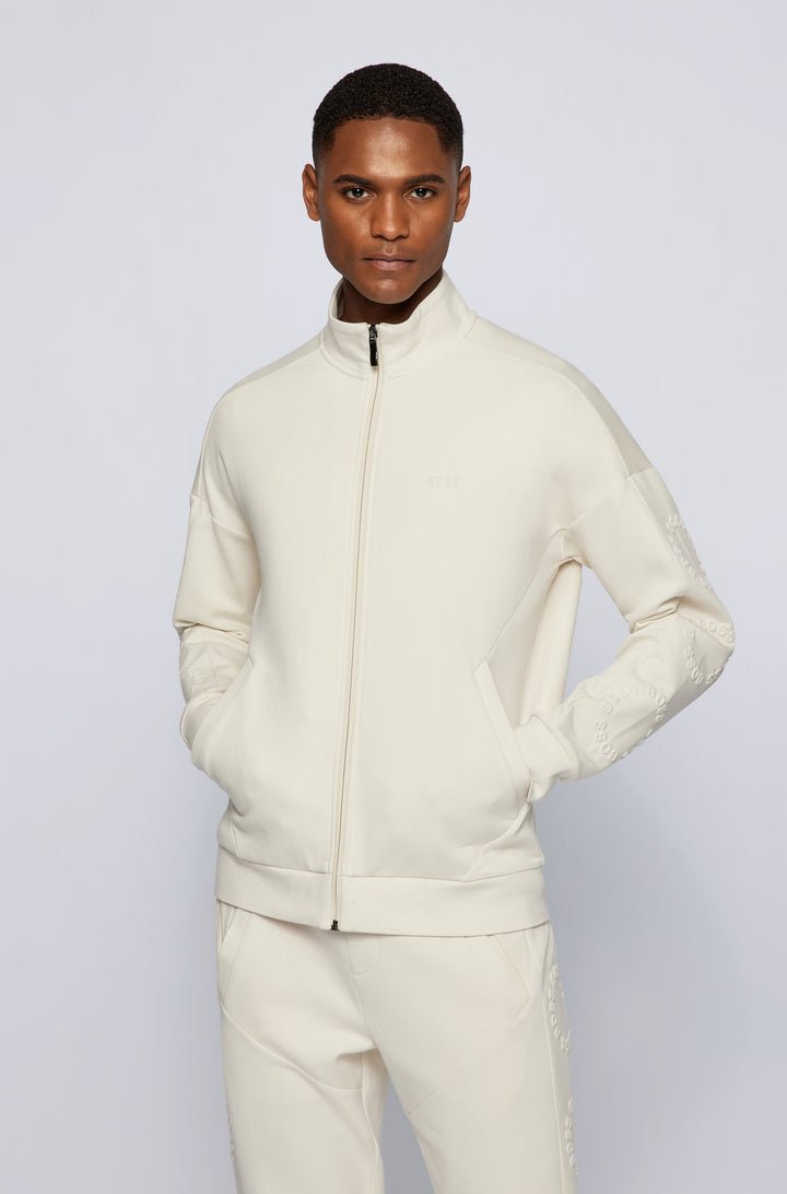 BOSS Regular Fit Tracksuits in Cotton Mix - SKAZ CIRCLE+HADIKO CIRCLE 10236745 01-50456467+50456501 - Concorde Fashion#color_white-131