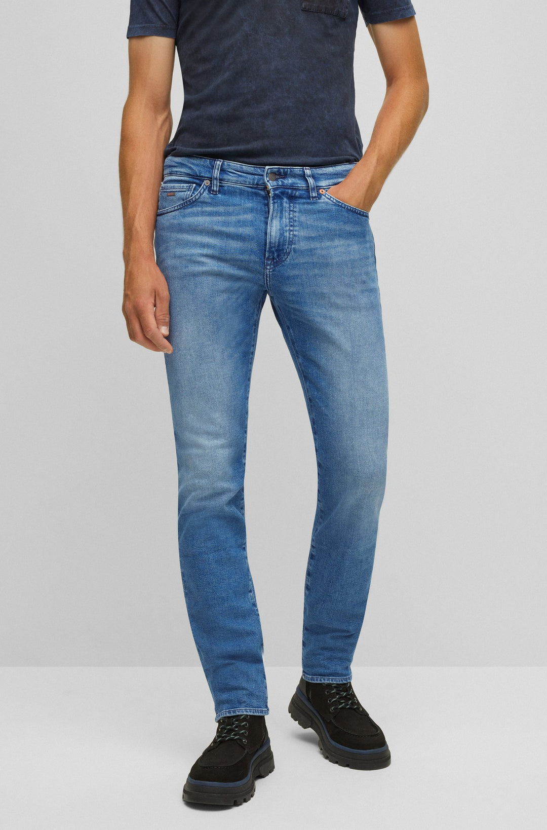 BOSS Regular Fit Jeans in cotton mix - MAINE BC-L-C 10239566 02-50471162- Concorde Fashion#color_blue-436